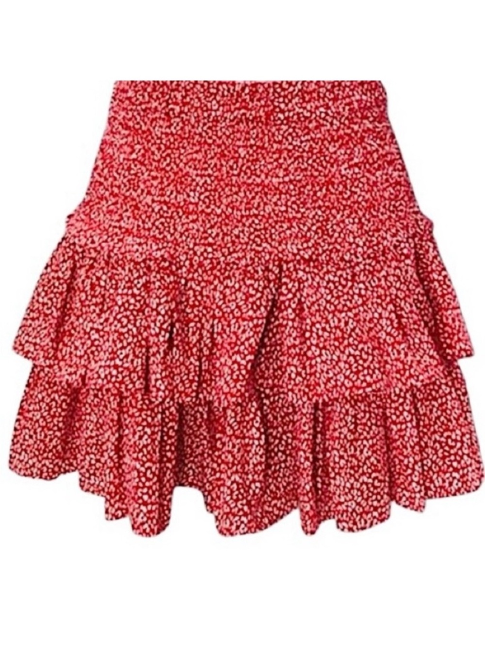 Mlixology-"We're All Pretty Girls"-Tiered Ruffle Smocked Mini Skirt Size: medium